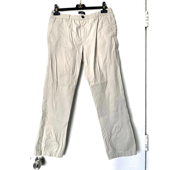 Theory Chino Pants Men's 31 x 28 Leg Dress Trousers Stretch Khaki Bone - Picture 2 of 8
